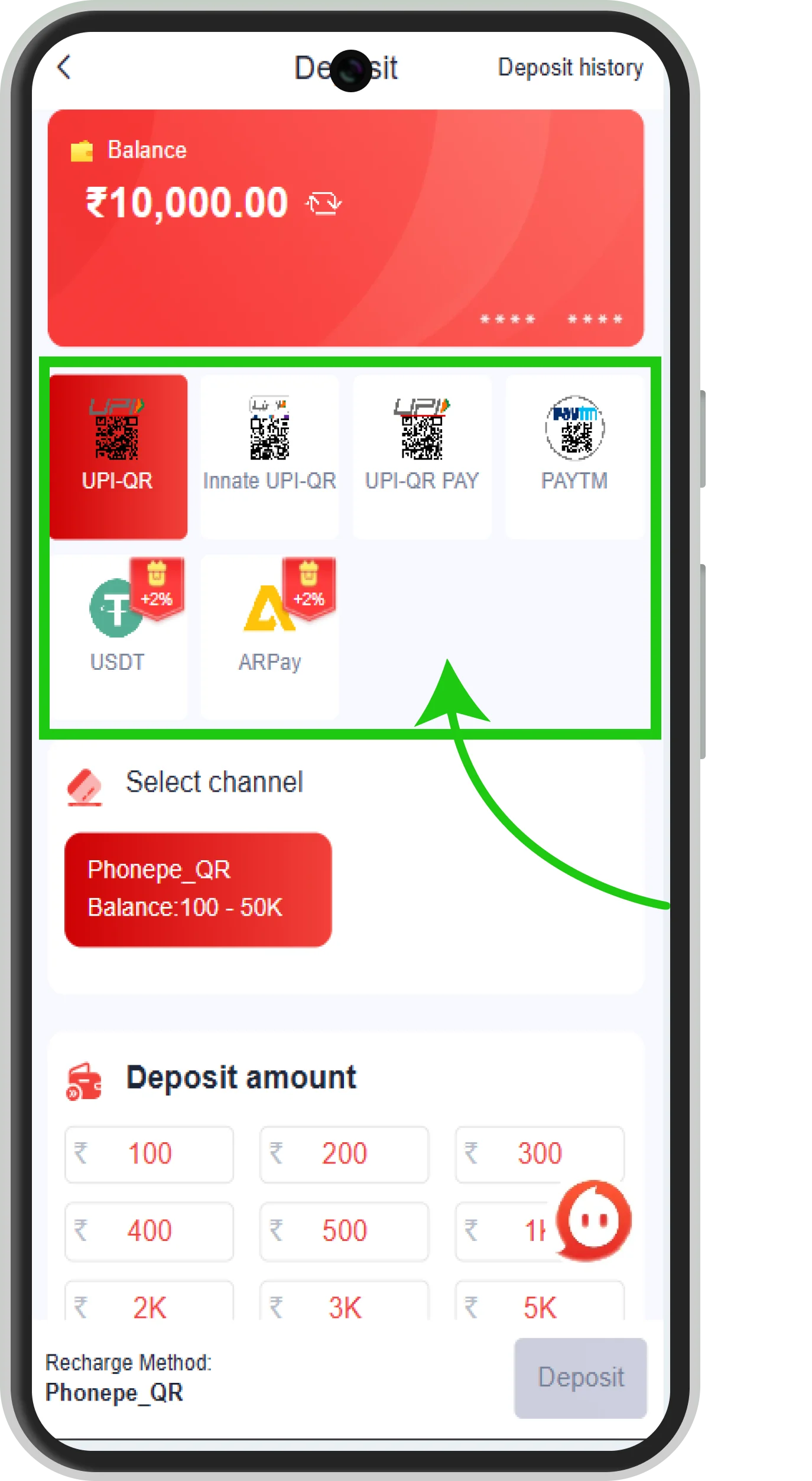 Step 4 — Select payment method