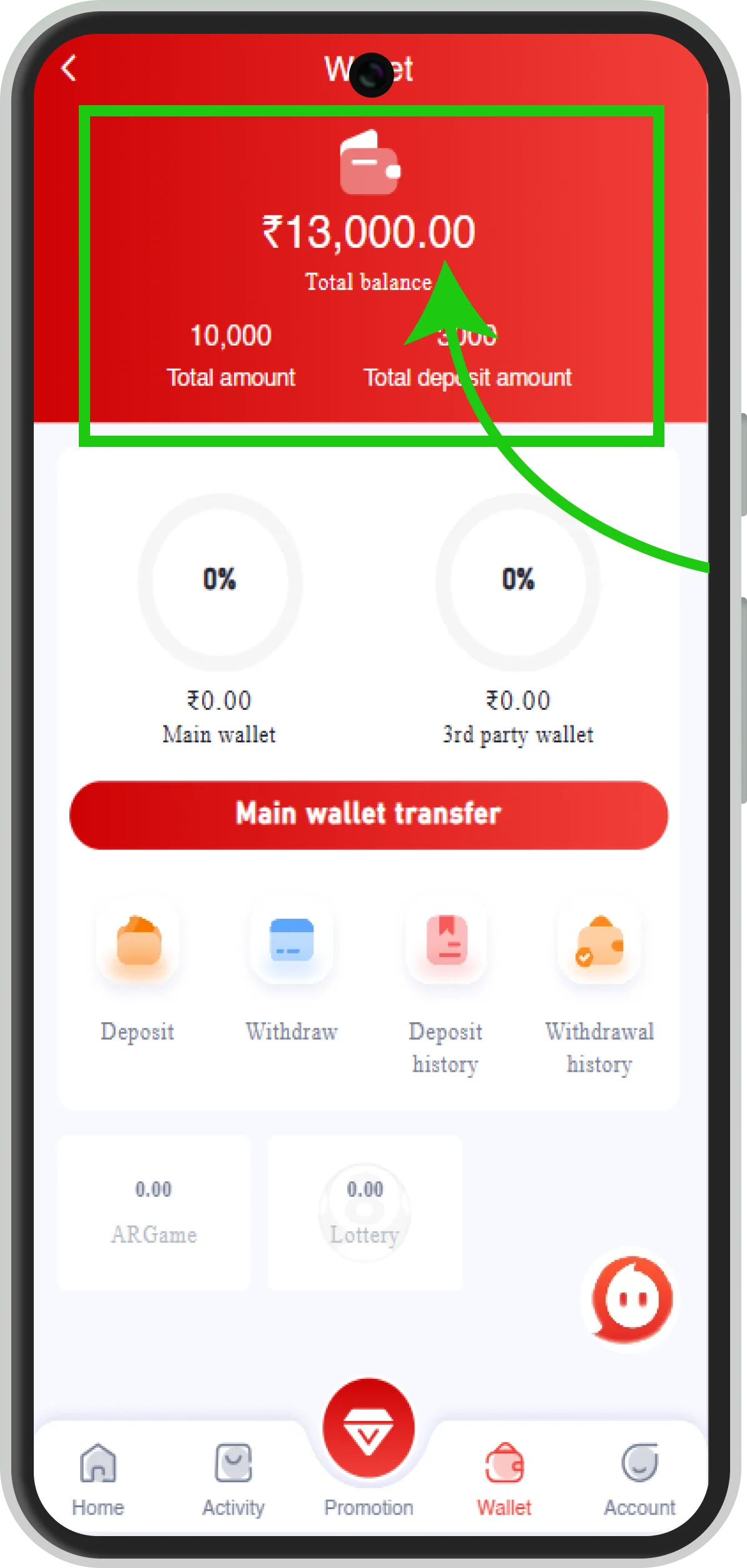 Step 6 — Balance updated