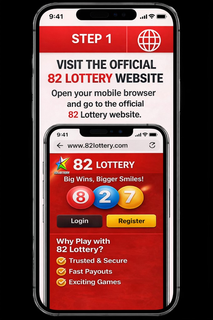 Step 1 — Visit the official 82 Lottery website