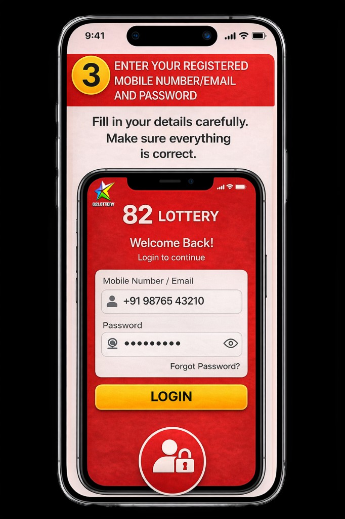Step 3 — Enter mobile number or email and password