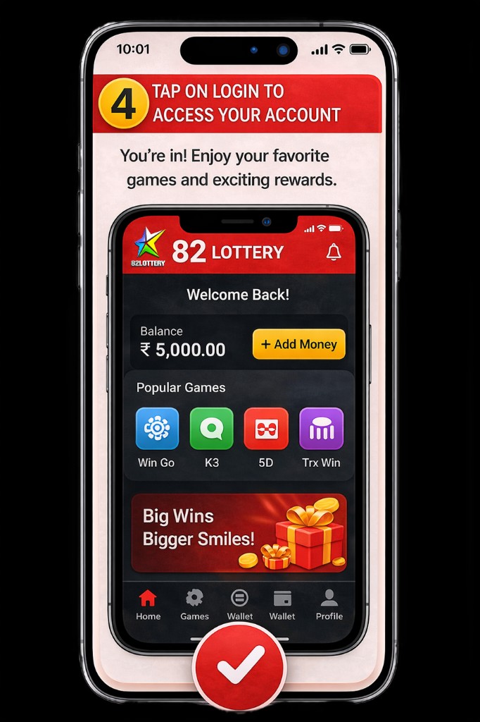 Step 4 — Tap Login to access your account